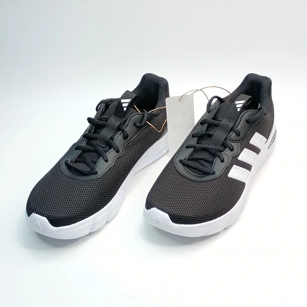 Adidas Cloudfoam Flex Laces Men Size 11 Black White Running Shoes HQ4854